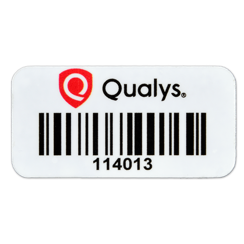 Polyester Asset Label with Barcode